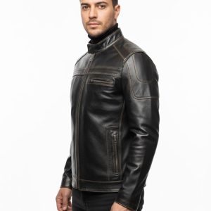 Dericlass Pedro Eskitme Siyah Hakiki Erkek Deri Mont